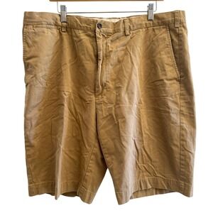Polo Ralph Lauren Mens Chino Shorts Tan Khaki Cotton Twill 42T 42L Tall Long